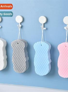 3D spge bath rub baby three-dimensial bath spge fish scale s