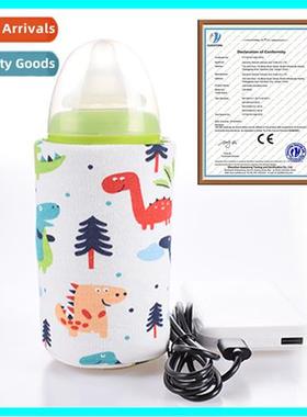Baby Bottle Insulati Cover Winter Thermostat Heating USB Por