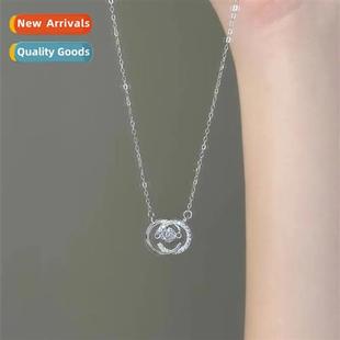 heart necklace light luxur beating hundred Double women