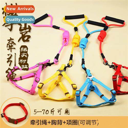 Pet Leash 3 Piece Dog Collar Adult Dog Chest Harness Dog Wal