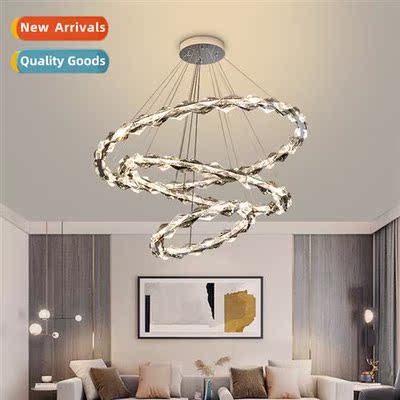 Modern art  crystal chelier diamd circle creative living roo