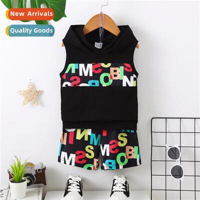 Boys spring  fall  2023 new n letters printed sleeveless top
