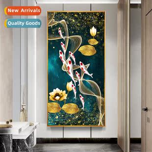 diamds new fish painting drawing nine full lotus Diamd DIY