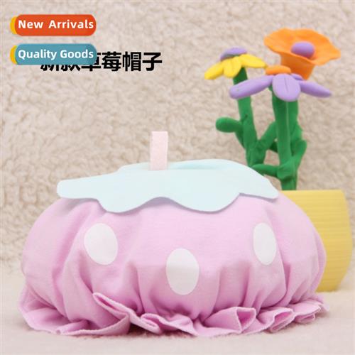 Baby three-dimensial petal strawberry fetal cap newborn cott