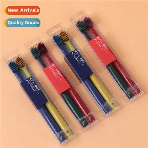 Wide head toothbrush n style macaro couple Japanese 2 packs