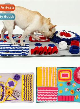 colorful pet sniffing mat puzzle slow food training dog toys