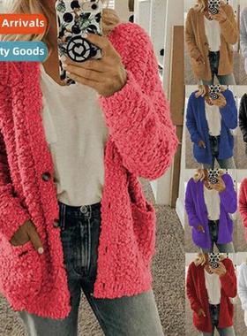 2019 Fall  Winter Womens Fashi Casual Sweater Coat Large Siz