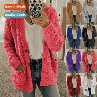 2019 Fall  Winter Womens Fashi Casual Sweater Coat Large Siz