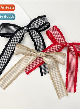 Japanese system thousand bird grid bow fluttering band hairp