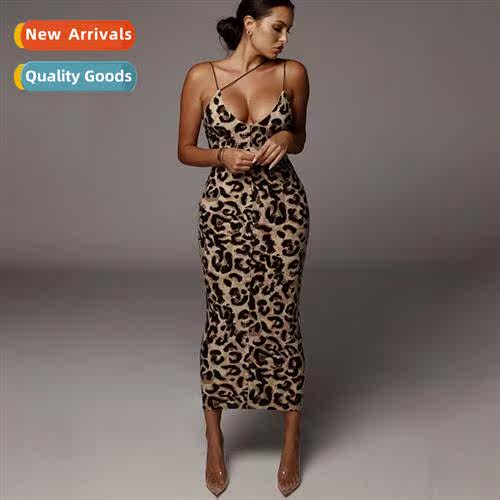 2023 fall  winter womens halter sleeveless V-neck dress fash