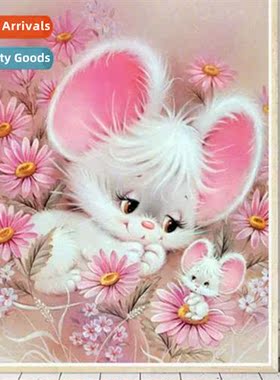 Diamd painting new DIY big ears mouse full  round diamd hmad