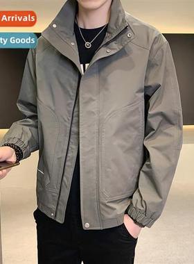 2023 spring new lapel jacket male Slim Korean versi   handso