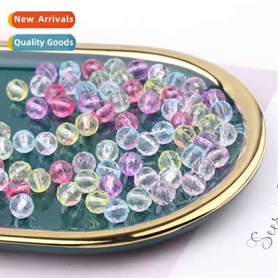 Acrylic beads loose beads soccer faceted beads straight hole