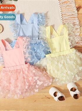 ins baby spring  fall  2022 new sleeveless baby girl cute bu