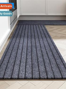 Simple striped blended kchen floor mats waterpro oil-absorbe