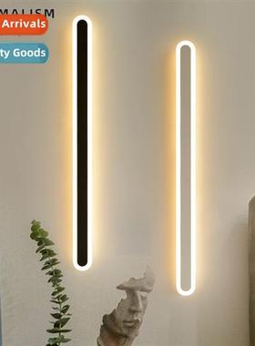 Simple modern LED line wall lamp bedroom bedside open corrid