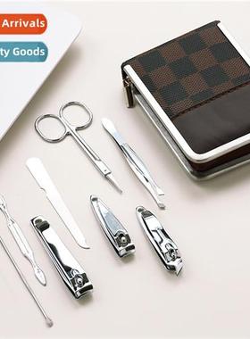 Zipper Bag Lear Case Nine Piece Manicure Tools Set Nail Clip