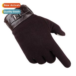 flannel touch cashmere Label fall men gloves Drag screen