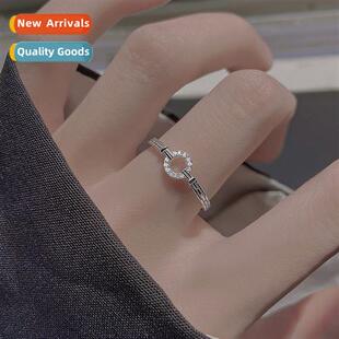 New O ring female fashi persaly open ring light luxury niche