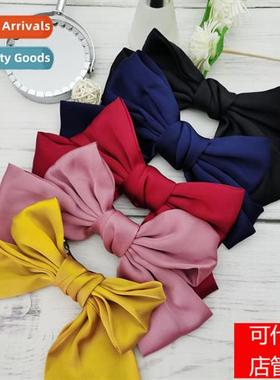 Fashi red large bow  clips back   head spring clip  accessor