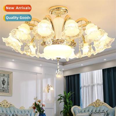 an chelier living room light towards down 2023 new modern si