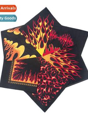 Flame Bandana new Europe and  Uned States flame hip-hop squa