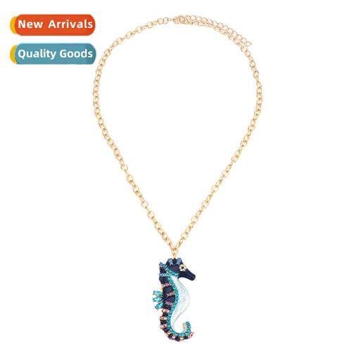 Simple persaly niche new diamd small dinosaur pendant neckla