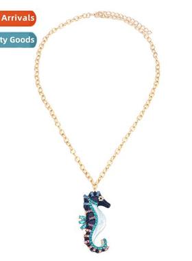 Simple persaly niche new diamd small dinosaur pendant neckla