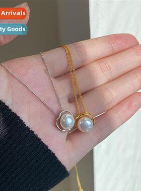 Pearl necklace female ins simple niche light luxury high  ne