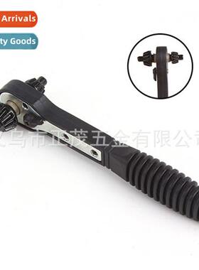 2-in-1 Drill Chuck Key WrenchBlack Two-Way Quick RatchetWren