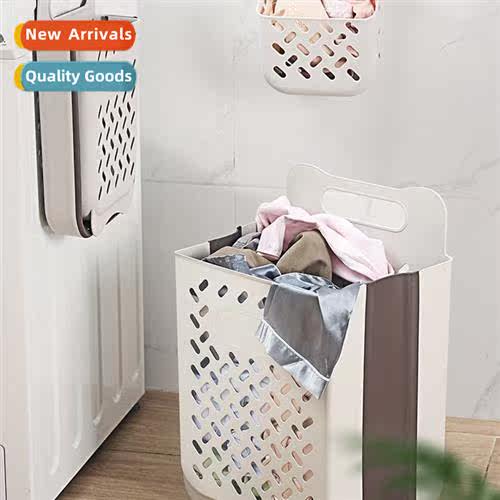 Wall-mounted dirty clos basket household folding laundry bas