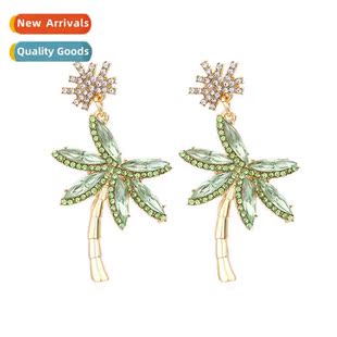 earrings temperament new ele alloy cocut zinc Trendy color