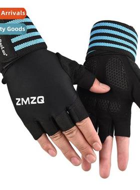 Mens Cycling Half Finger Extended Wrist Guard Sports Fness O