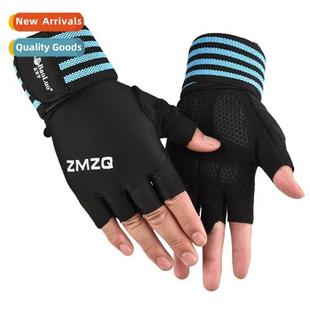 Mens Cycling Half Finger Extended Wrist Guard Sports Fness O