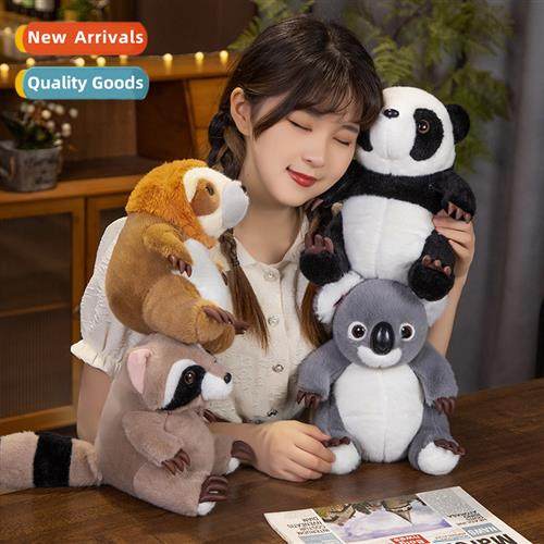Cute fun paw series plush toys cute sloth racco doll living