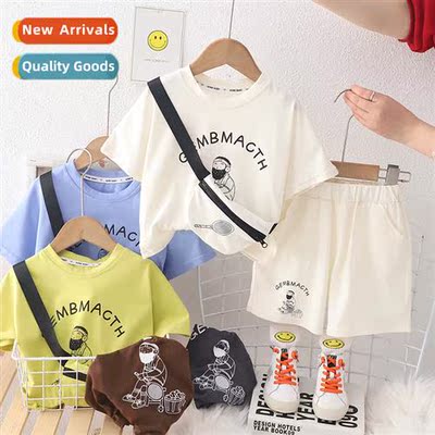 2023 summer new boys three-dimensial satchel short-sleeved s