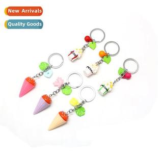 Keychain bag pendant colorful small cream creative gifts Ice