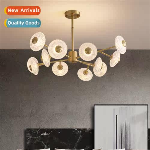 American full copper chelier living room light 2023 modern s