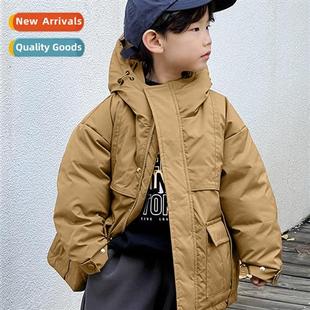 childrens whe New down stard duck jacket natial