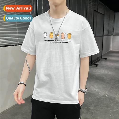 Summer new mens short-sleeved t-shirt nd printing clos tide