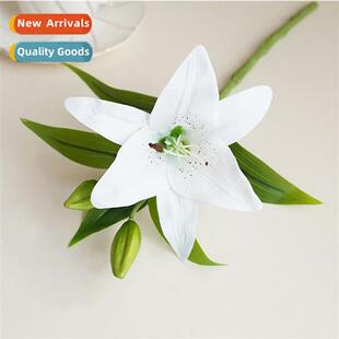 Wedding home decorati fake flowers 1 flower 2 bud mini singl
