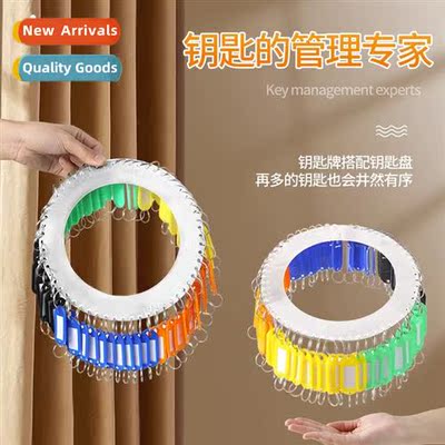 Stainless Steel Key Tray Storage Markable Agency Key Ring Fo