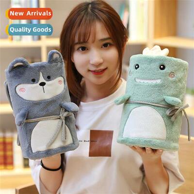 Carto dinosaur fru roll blanket air cdiing blanket students