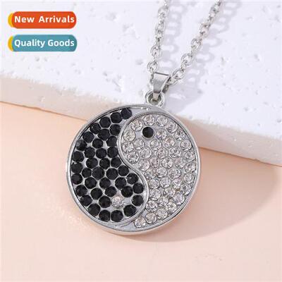 new yin and yang taiji gossip diamds necklace couple splicin