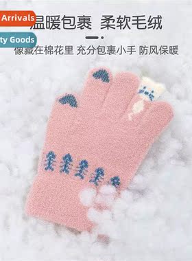 Winter warm gloves kids spl finger gloves baby knted touch s