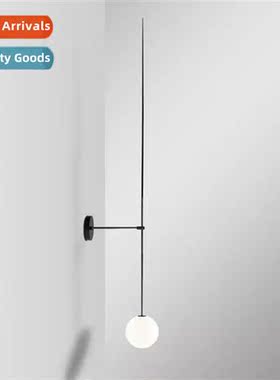 Scinavian minimalist geometric lines bedroom bedside wall la