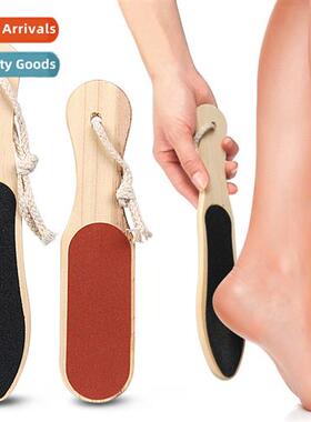 Wooden foot thwart plate double-sided dead skin removal coar