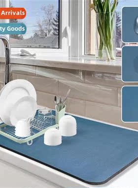 Simple diatome kchen faucet mat splash pad bathroom countert