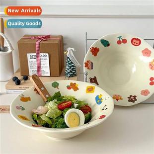style ceramic carto cute ins Korean dish deep bear Cherry