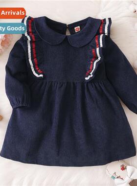 Girls Spring  Autumn 2021 new n middle  young children solid